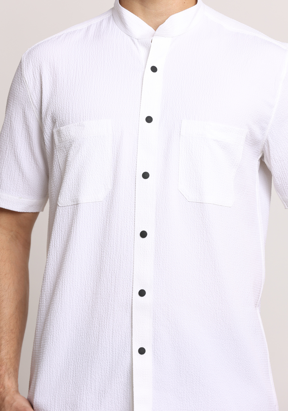 Chinese Collar White Shirts For Men