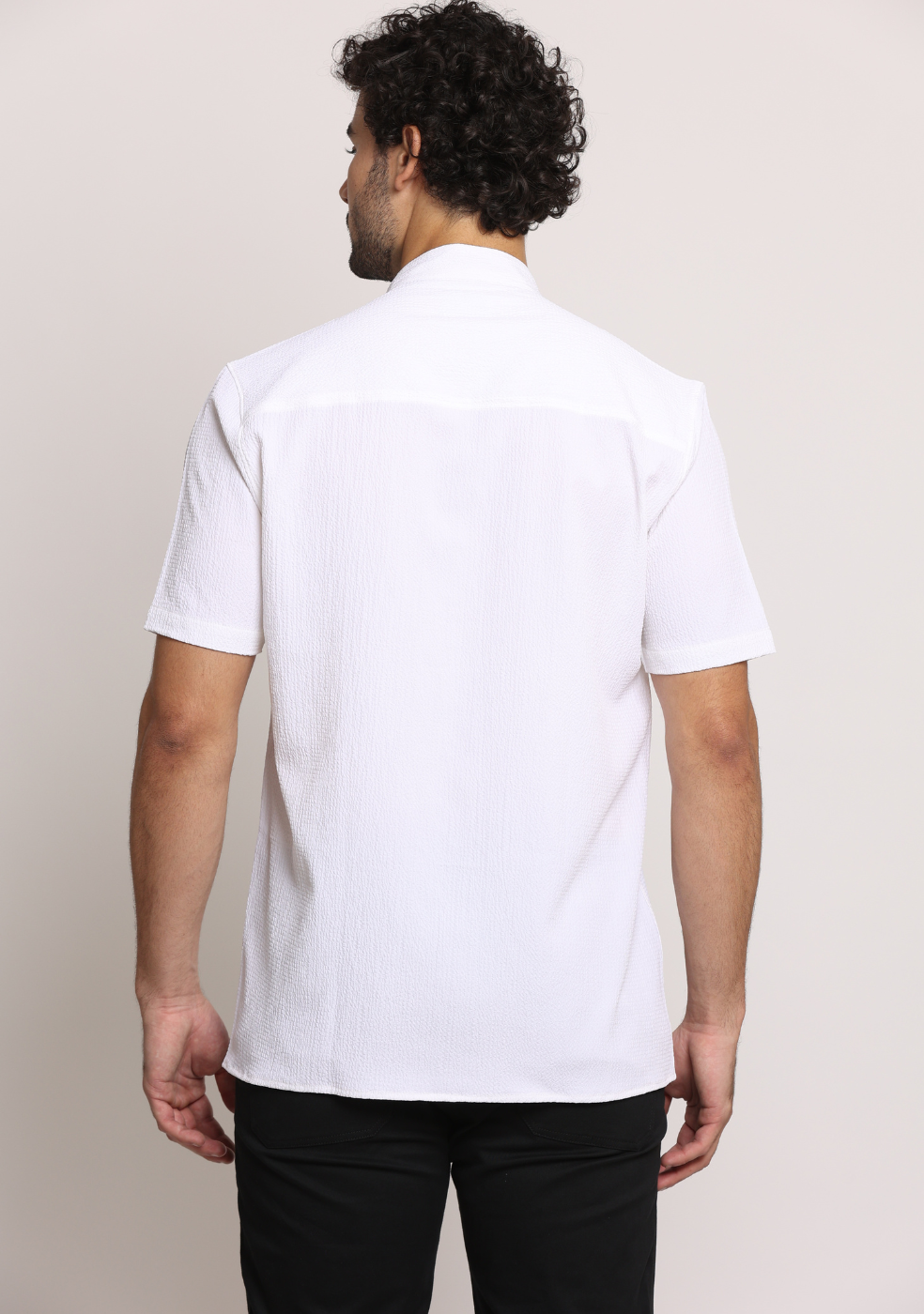 Chinese Collar White Shirts For Men