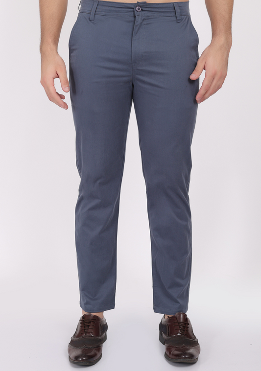 Blue Casual Trousers for Men