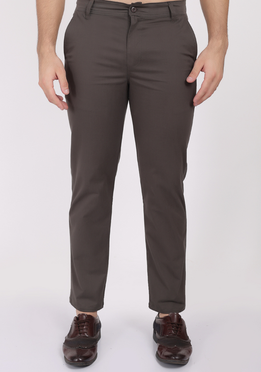 Gray Casual Trousers for Men