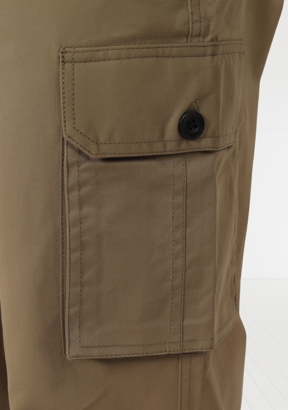 Men's Khaki Cargo Pants Regular Fit