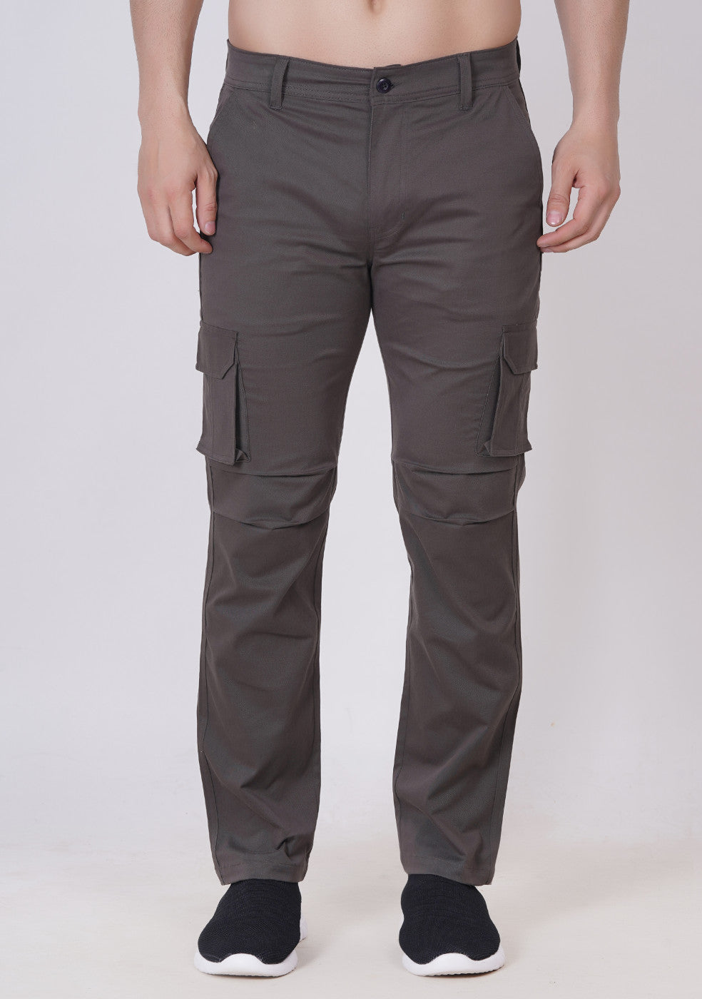 Men Regular fit Cargo Pant With Cross Pocket - ASHTOM