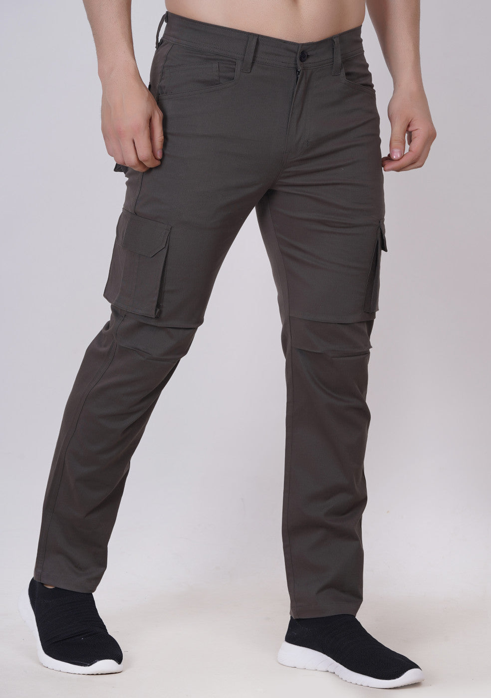 Men Regular fit Cargo Pant With Front Pocket - ASHTOM