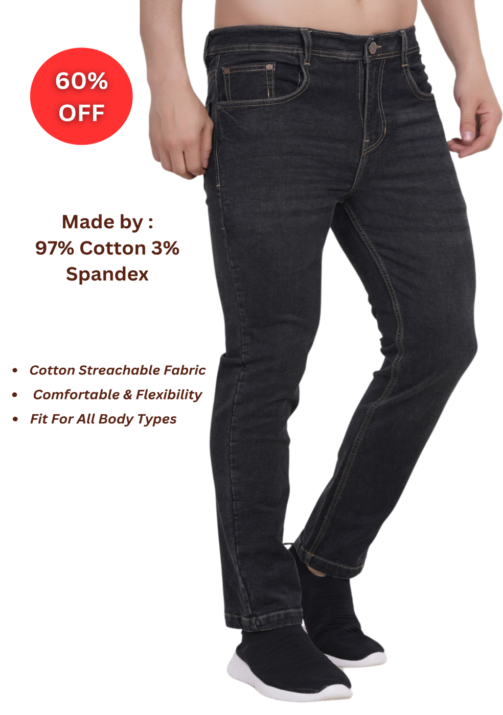 Black Jeans men - ASHTOM