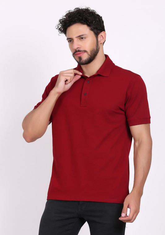 Regular Fit Polo T Shirt For Men - ASHTOM