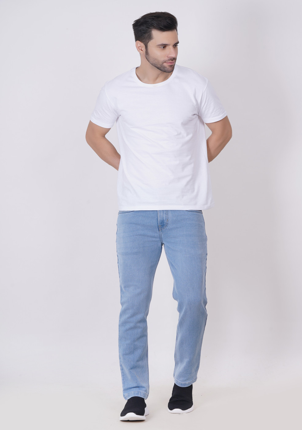 Denim Sky-Blue Jeans For Men