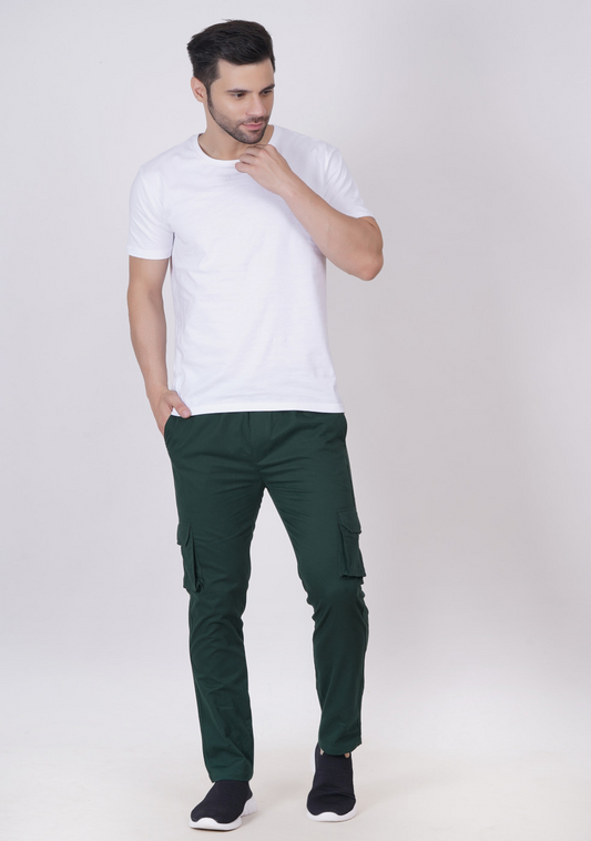 Men Mid-Rise Relaxed Fit Cargo Pants - ASHTOM